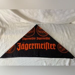 Jäegermeister Large Bandana/Hanky/Scarf Black & Orange 25.5” x 26” NWOP